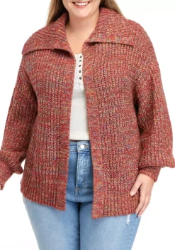 Brand new 😀 TRUE CRAFT Plus Size Shawl Collar Marled Cardigan 🔔 -True Craft Clothing Store Belk 579