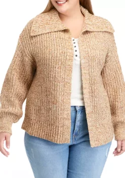 Brand new 😀 TRUE CRAFT Plus Size Shawl Collar Marled Cardigan 🔔 -True Craft Clothing Store Belk 580
