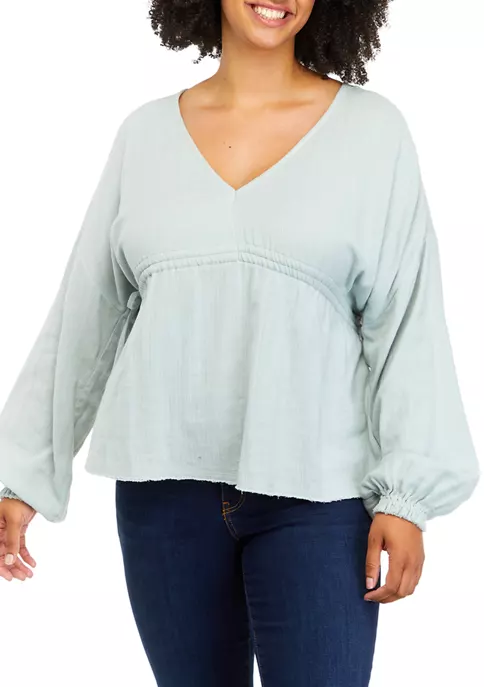 Discount 🎉 TRUE CRAFT Plus Size V-Neck Peasant Top ✨ 6 Discount 🎉 TRUE CRAFT Plus Size V-Neck Peasant Top ✨ - Image 4