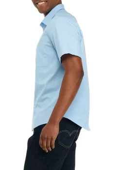 Budget 😍 TRUE CRAFT Short Sleeve Poplin 👕 Shirt 🔥 -True Craft Clothing Store Belk 657