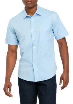 Budget 😍 TRUE CRAFT Short Sleeve Poplin 👕 Shirt 🔥 -True Craft Clothing Store Belk 658