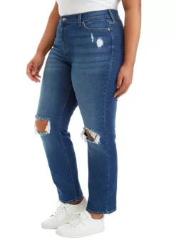Coupon ⭐ TRUE CRAFT Plus Size Curvy Fit Baggy Straight 👖 Jeans 😍 -True Craft Clothing Store Belk 673