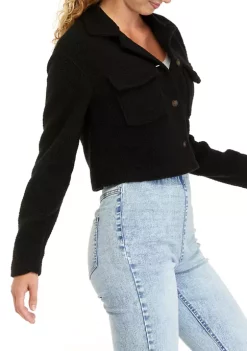 Outlet 😀 TRUE CRAFT Juniors' Sherpa Shacket ⌛ -True Craft Clothing Store Belk 723