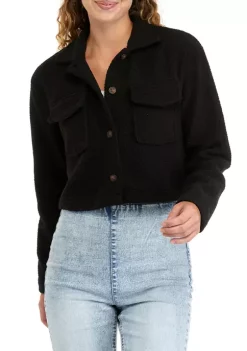 Outlet 😀 TRUE CRAFT Juniors' Sherpa Shacket ⌛ -True Craft Clothing Store Belk 725