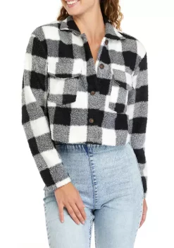 Outlet 😀 TRUE CRAFT Juniors' Sherpa Shacket ⌛ -True Craft Clothing Store Belk 728