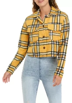 Outlet 😀 TRUE CRAFT Juniors' Sherpa Shacket ⌛ -True Craft Clothing Store Belk 729