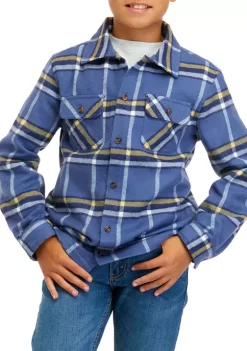 Brand new ⌛ TRUE CRAFT Boys 8-20 Plaid Shacket 😀 -True Craft Clothing Store Belk 738