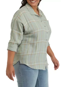 Budget 🛒 TRUE CRAFT Plus Size Boyfriend 👕 Shirt 😀 -True Craft Clothing Store Belk 756