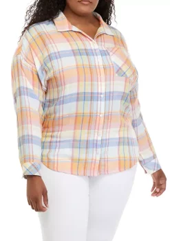 Budget 🛒 TRUE CRAFT Plus Size Boyfriend 👕 Shirt 😀 -True Craft Clothing Store Belk 759