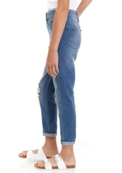 Flash Sale 😍 TRUE CRAFT 👧 Girls 7-16 High Rise Distressed Mom 👖 Jeans 😀 -True Craft Clothing Store Belk 828