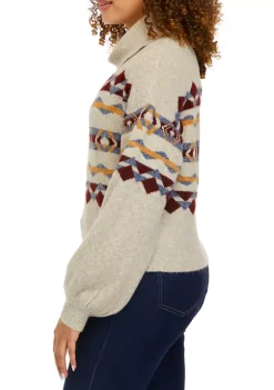 Buy 🌟 TRUE CRAFT Long Sleeve Cropped Turtleneck Sweater 🎁 -True Craft Clothing Store Belk 881