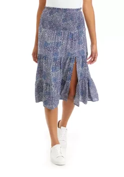 Flash Sale 🤩 TRUE CRAFT Smocked Midi 👗 Skirt 🥰 -True Craft Clothing Store Belk 958