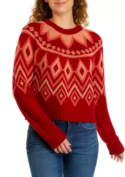 Buy 🧨 TRUE CRAFT Crew Neck Intarsia Sweater ⭐ -True Craft Clothing Store Belk 991